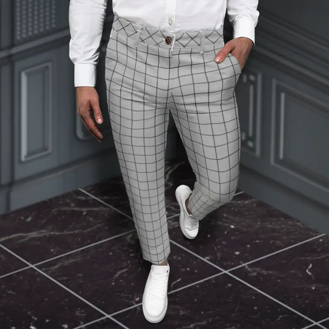 Stessil-Pantaloni A Quadri Regular Fit