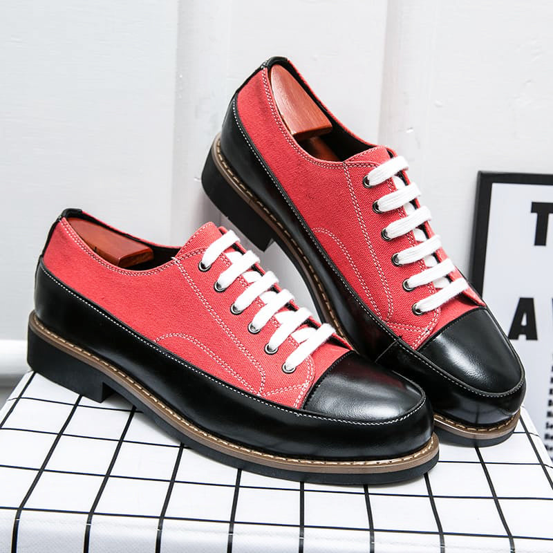 Scarpe Uomo Con Lacci Rosse