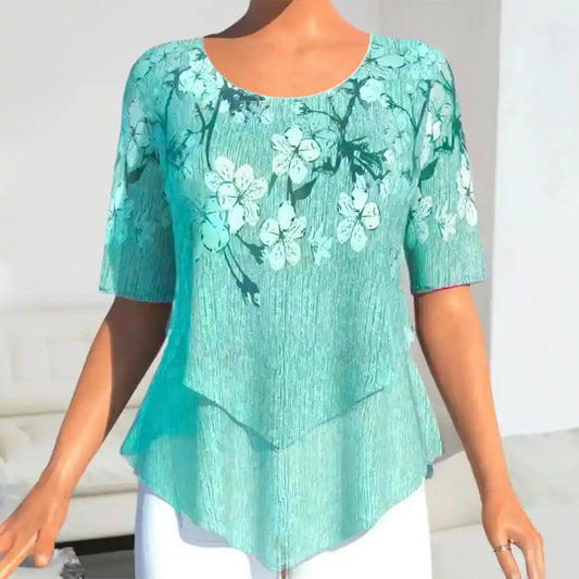 Stessil-Blusa con Stampa Floreale - Made In Italy